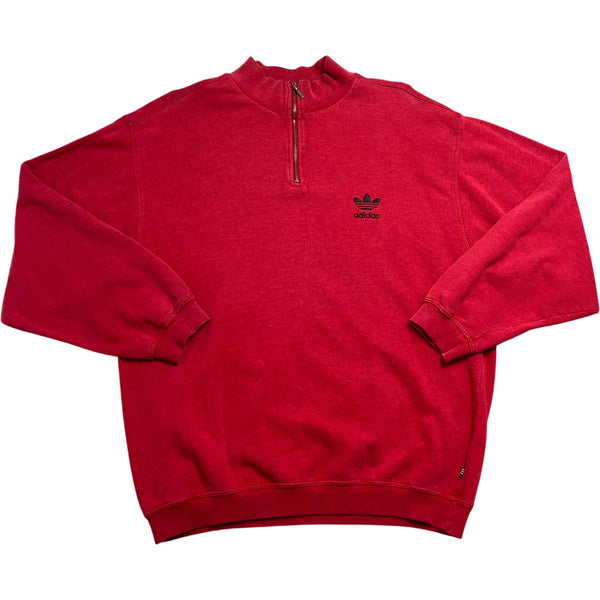 Vintage Red Adidas Sweatshirt 90s (XL)