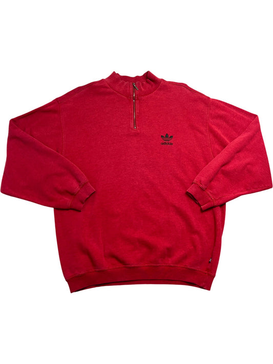Vintage Red Adidas Sweatshirt 90s (XL)