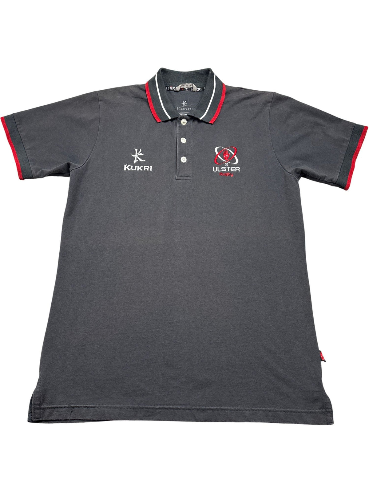 Vintage Grey Kukri Ulster Rugby Polo Shirt (M)