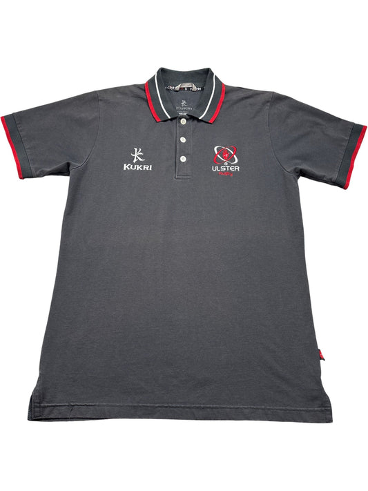 Vintage Grey Kukri Ulster Rugby Polo Shirt (M)