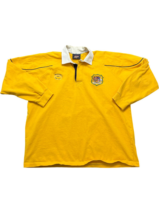 Vintage Yellow Rugby Shirt Australia (XL)
