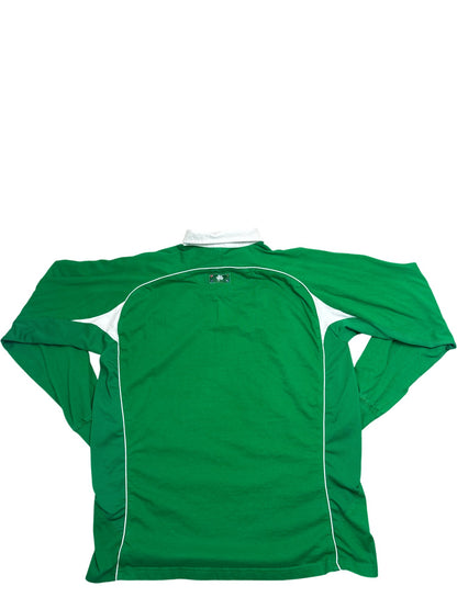 Vintage Green Cotton Traders Rugby Shirt (XL)