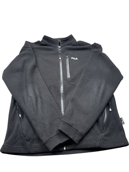 Vintage Black Fila Fleece Jacket (L)