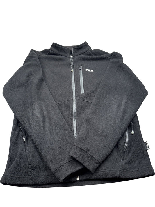 Vintage Black Fila Fleece Jacket (L)