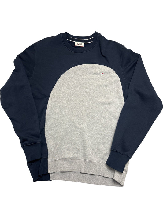 Vintage Navy/Grey Tommy Rework Sweatshirt (L)