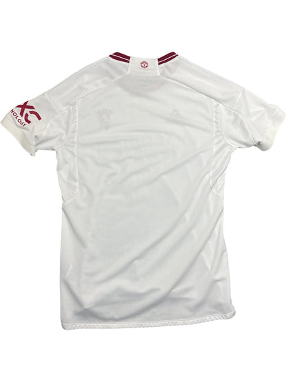 Vintage White Manchester Adidas Soccer Jersey (M)