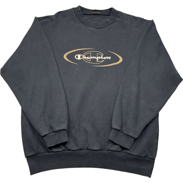 Vintage Black Champion Crewneck Sweatshirt (XL)