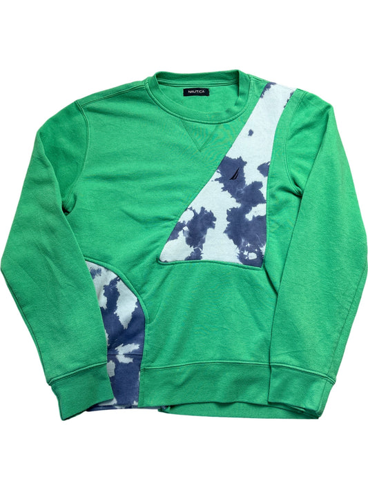 Vintage Green Nautica Crewneck Sweatshirt Tie-Dye (M)