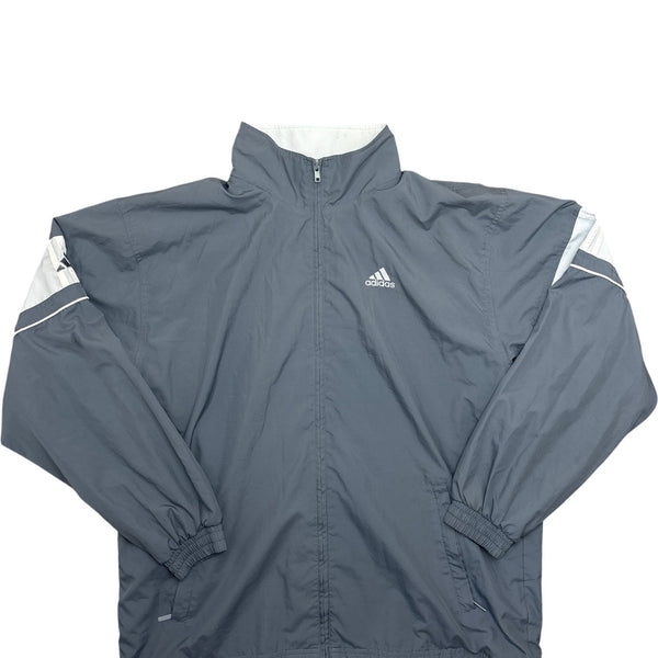 Vintage Grey Adidas Windbreaker Y2K (L)