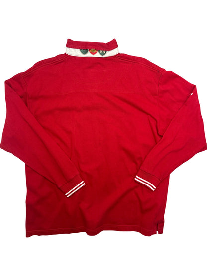 Vintage Red Cotton Traders Rugby Shirt Wales (XXL)