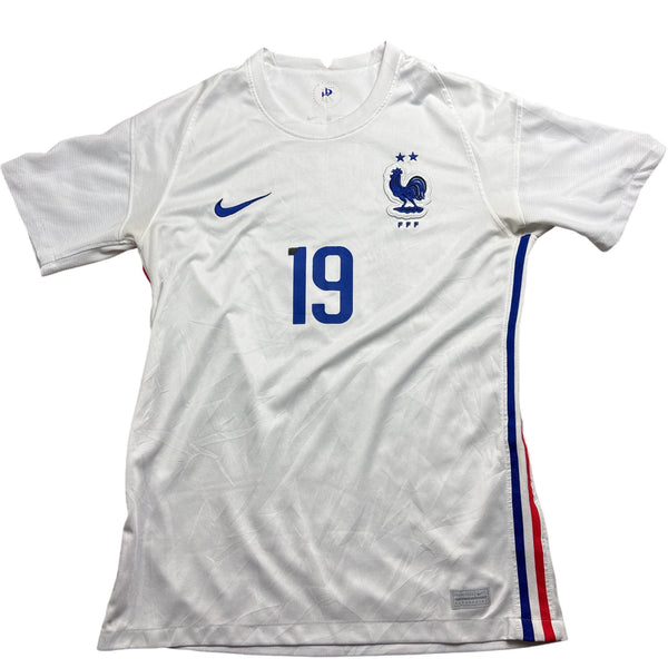 Vintage White Nike France Football Jersey Benzema 19 (M)