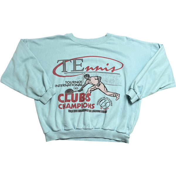 Vintage Blue Puma Sweatshirt Tennis 1985 (L)