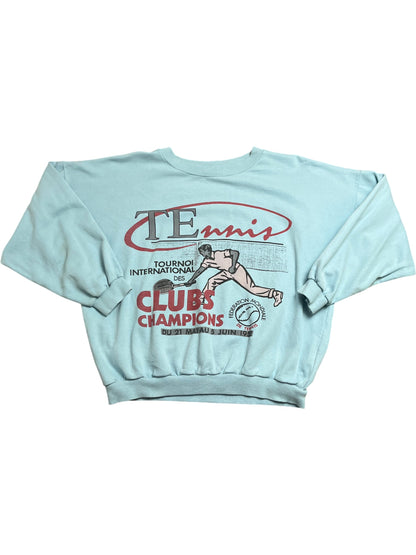 Vintage Blue Puma Sweatshirt Tennis 1985 (L)