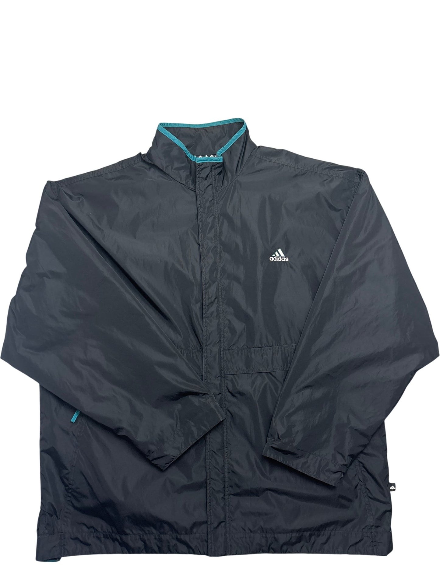 Vintage Black Adidas Windbreaker Y2K (XL)