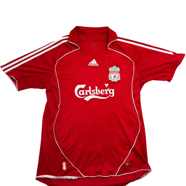 Vintage Red Adidas Liverpool Football Shirt 2000s (L)