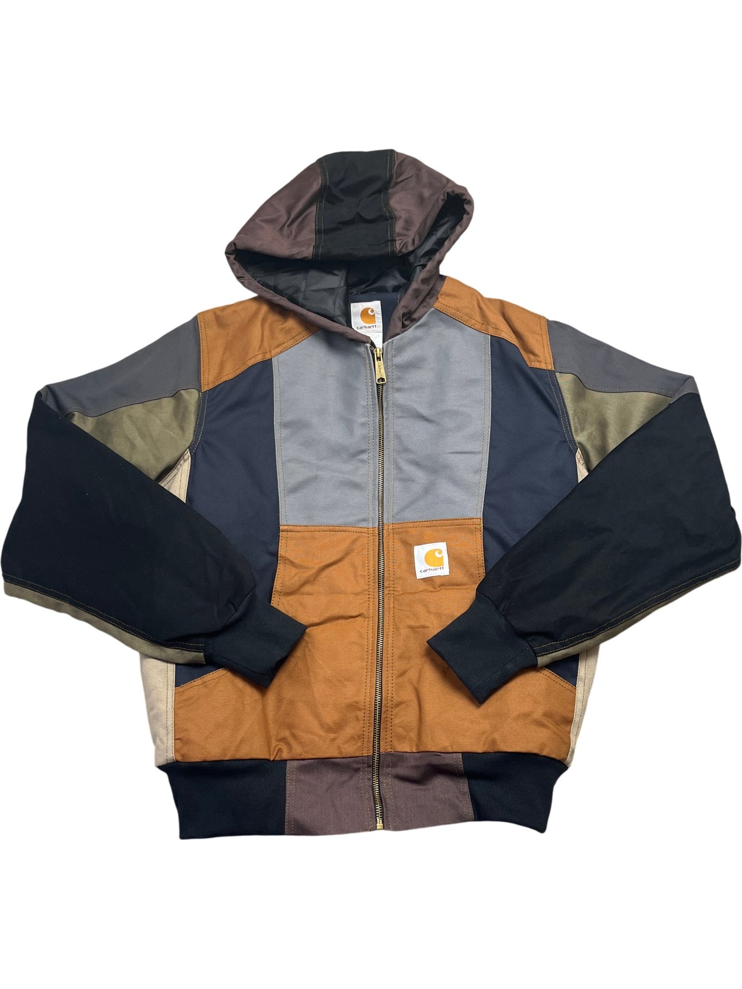 Vintage Multi Carhartt Jacket Hooded Patchwork (M)