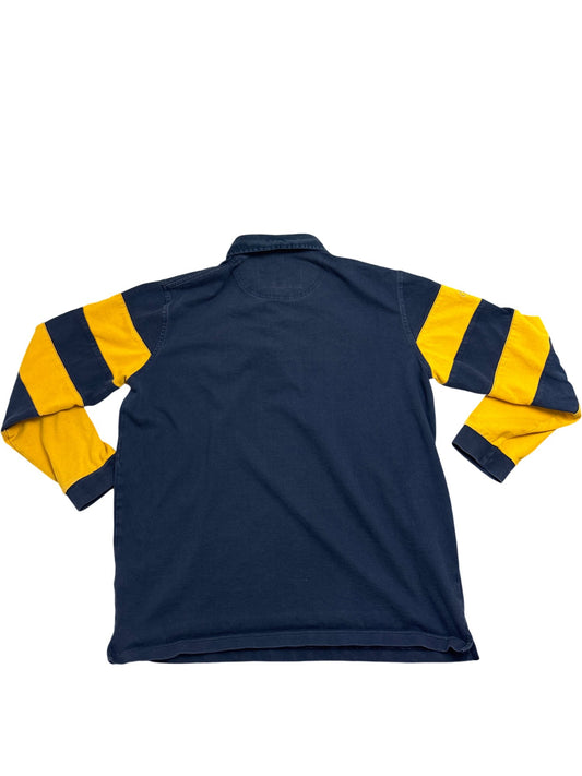 Vintage Navy Rugby Shirt Long Sleeve 90s (L)