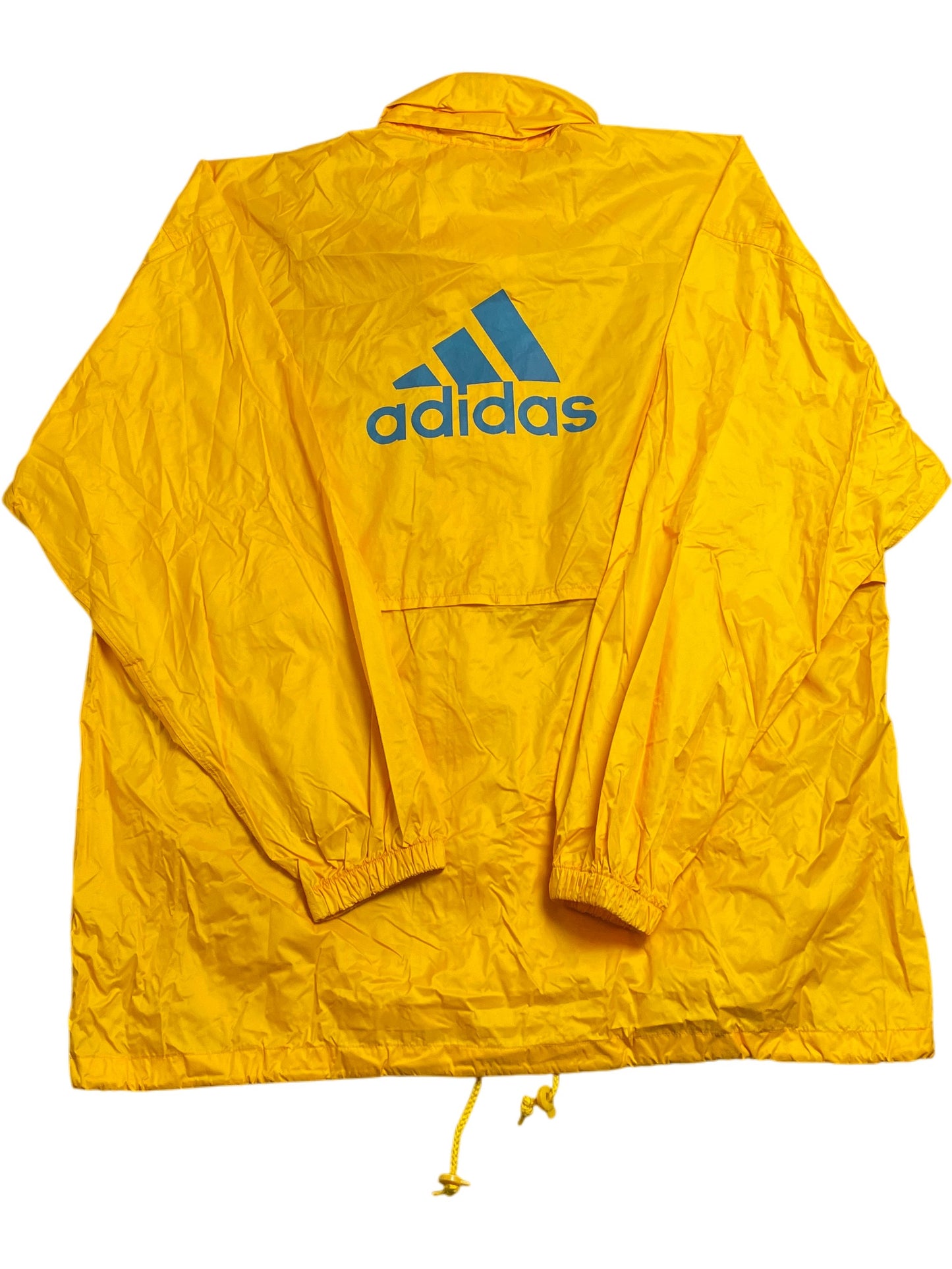 Vintage Yellow Adidas Windbreaker Spell-out (L)