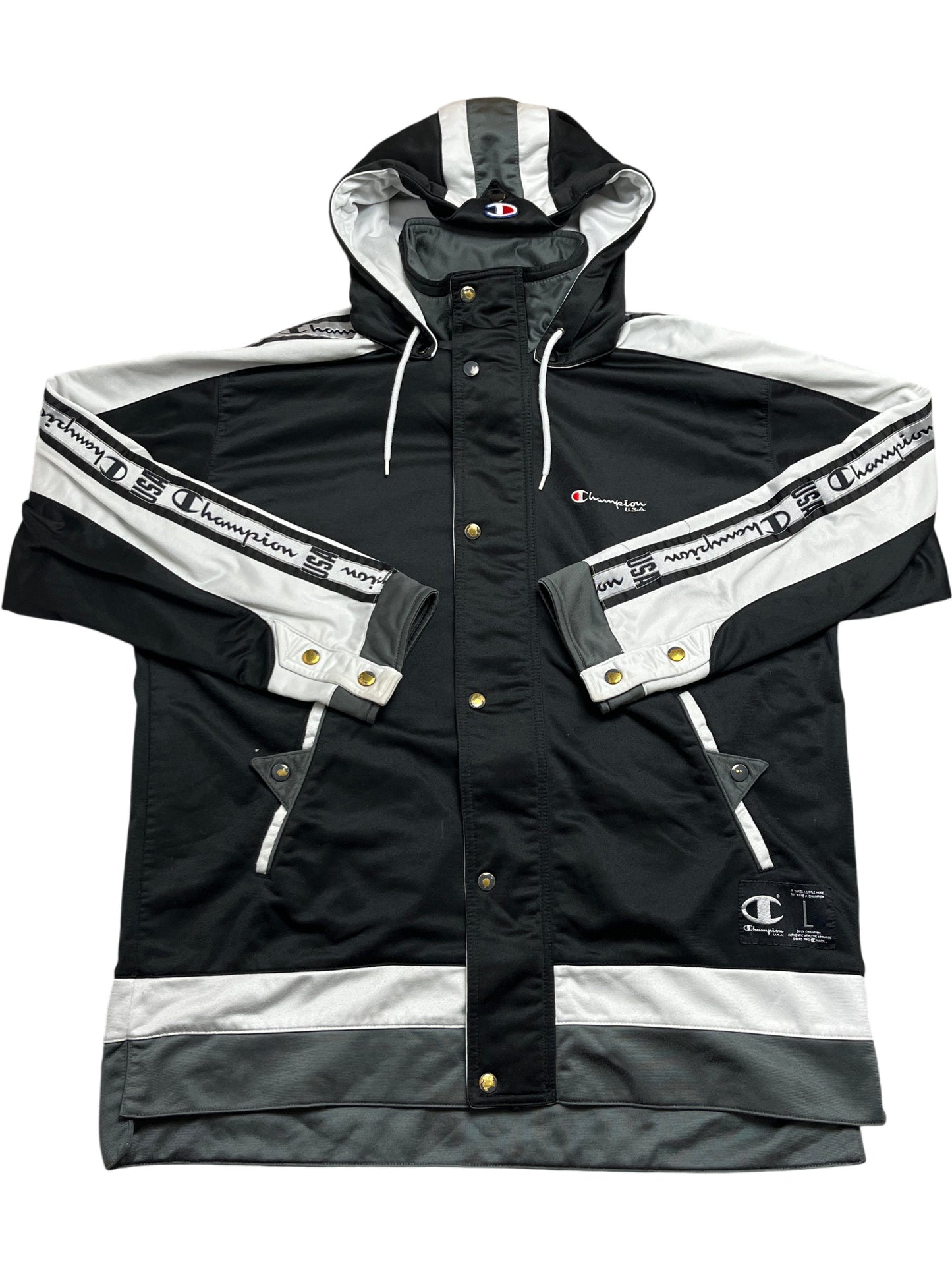 Vintage Black Champion Track Jacket 90s (L)