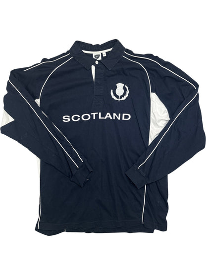 Vintage Navy Scotland Rugby Shirt (XL)