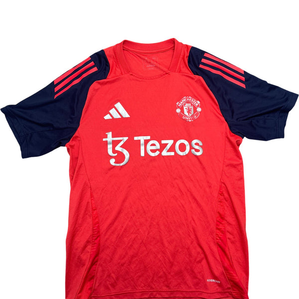Vintage Red Adidas Manchester United Jersey (M)
