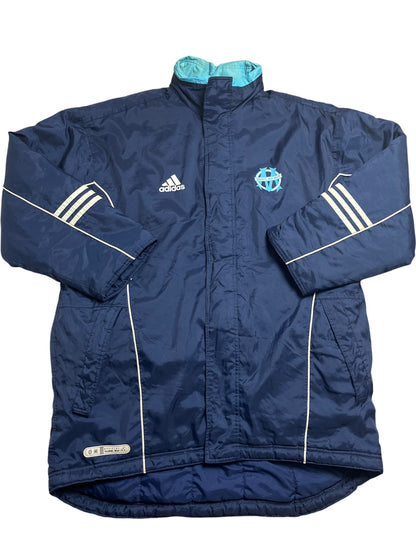 Vintage Navy Adidas Windbreaker Marseille 90s (XL)