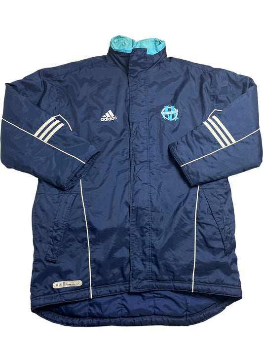 Vintage Navy Adidas Windbreaker Marseille 90s (XL)