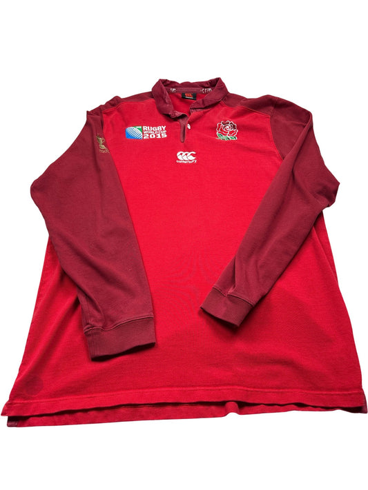 Vintage Red Canterbury Rugby World Cup 2015 Jersey (L)