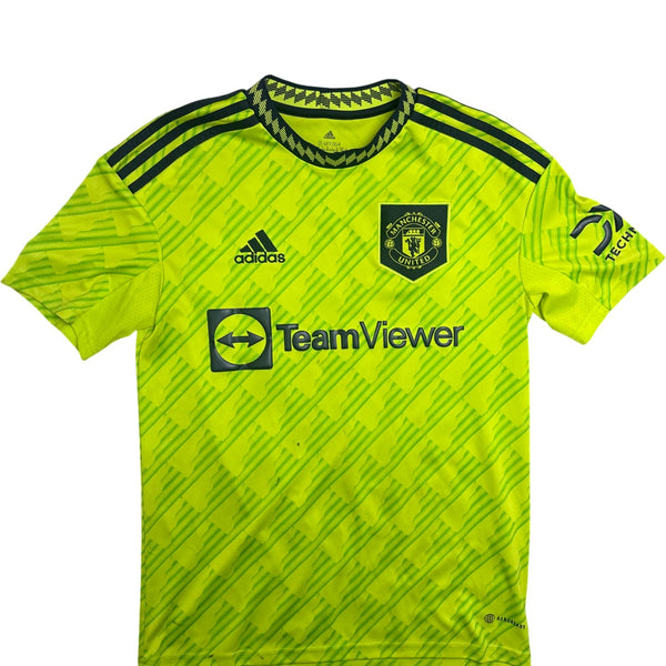Vintage Yellow Adidas Manchester United Jersey Casemiro Kids 13-14 (XXS)