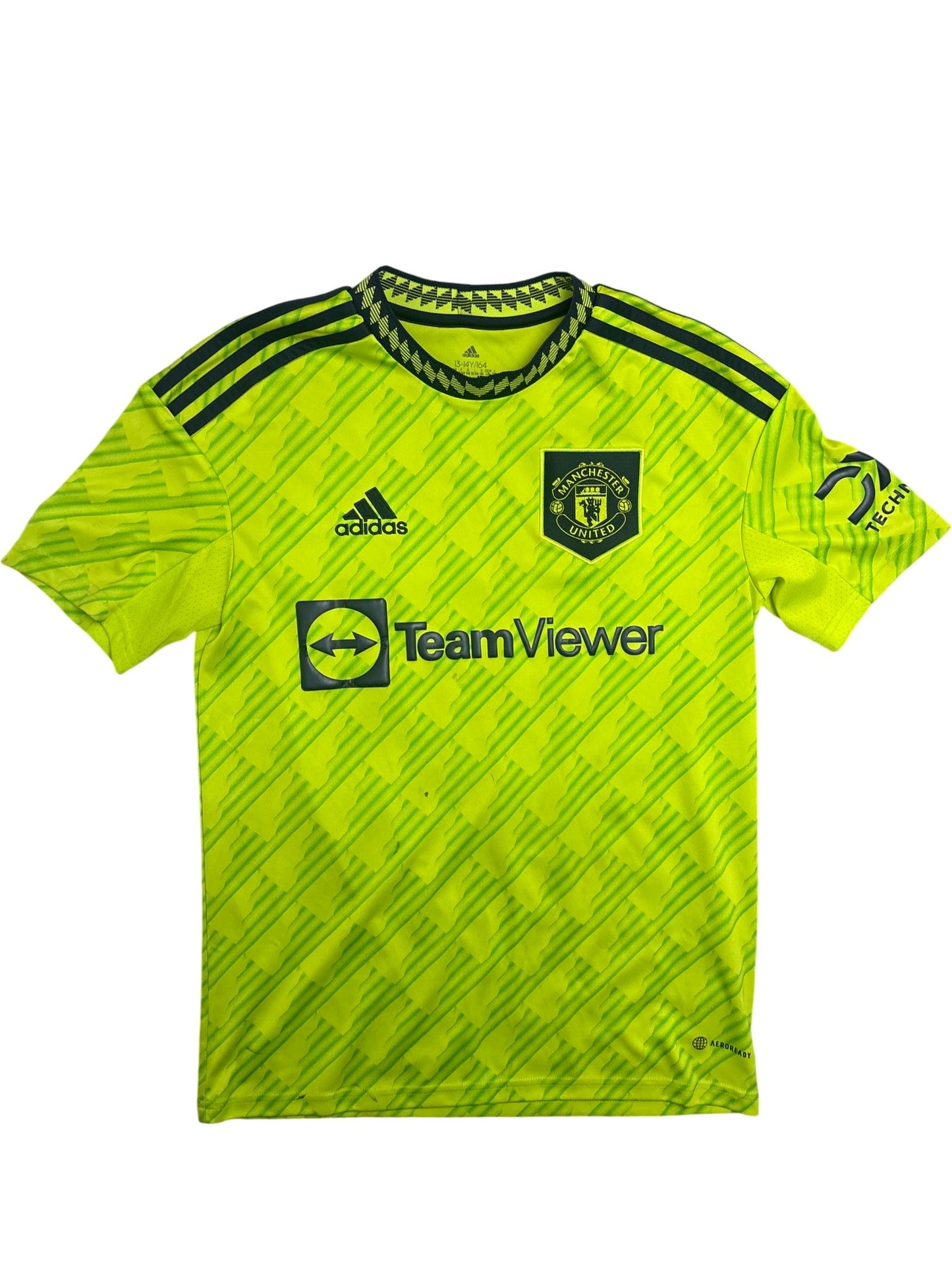 Vintage Yellow Adidas Manchester United Jersey Casemiro Kids 13-14 (XXS)