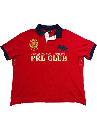 Vintage Red Polo Ralph Lauren Shirt PRL Club (L)
