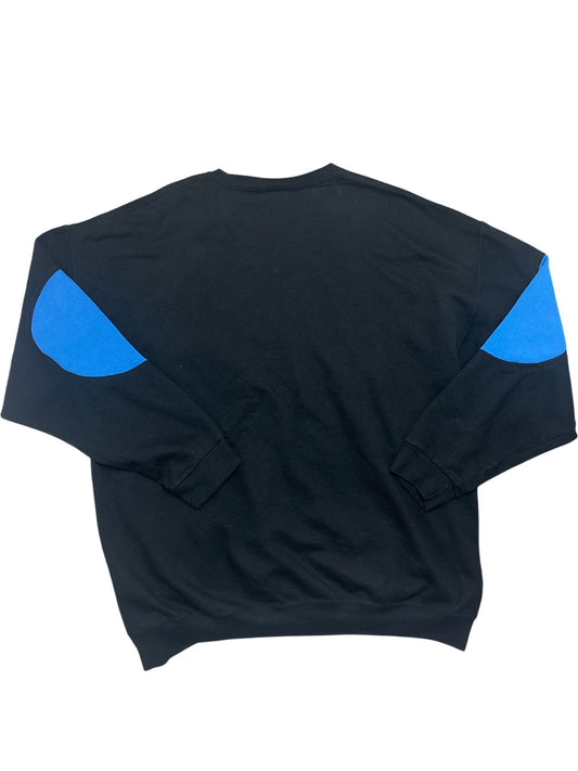Vintage Blue Black Adidas Sweatshirt 90s (XL)