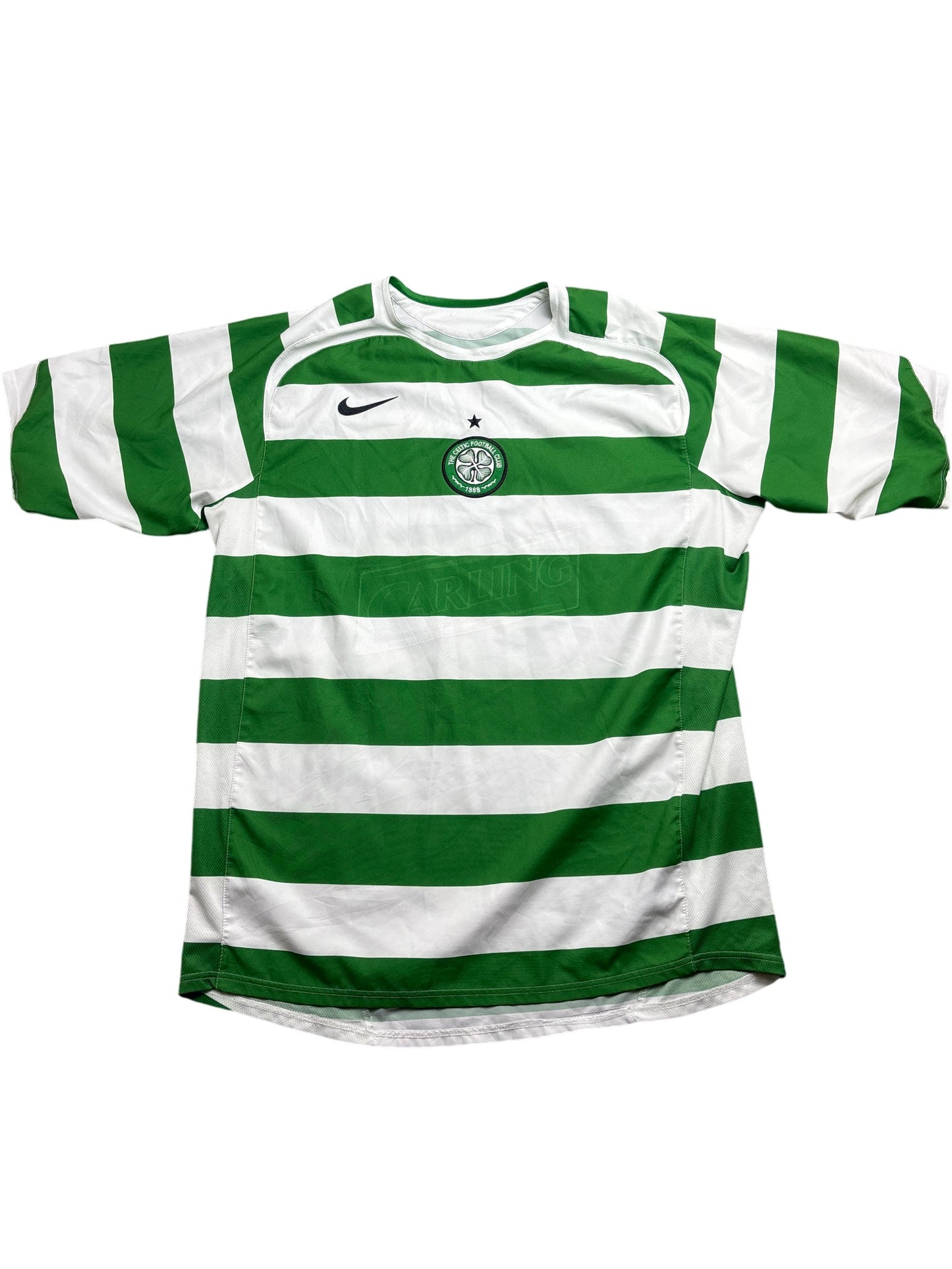 Vintage Green Celtic FC Nike Football Shirt 2006s (L)