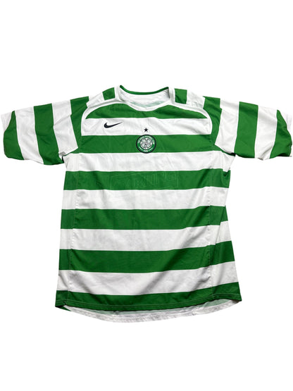 Vintage Green Celtic FC Nike Football Shirt 2006s (L)