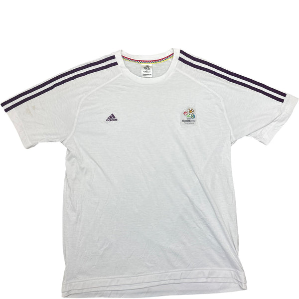Vintage White Adidas T-Shirt Euro 2012 (L)