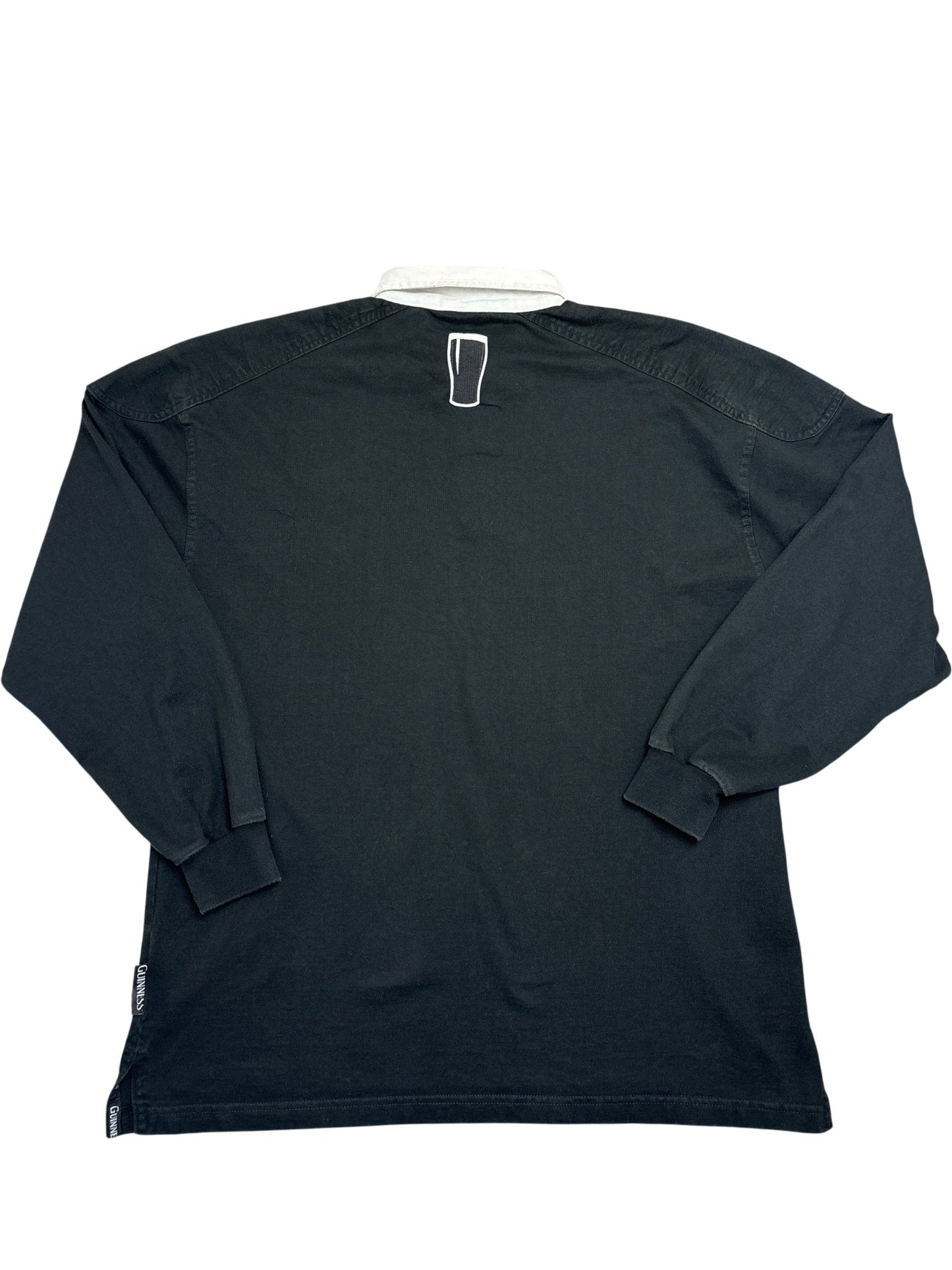 Vintage Black Guinness Long Sleeve Polo 90s (XXL)