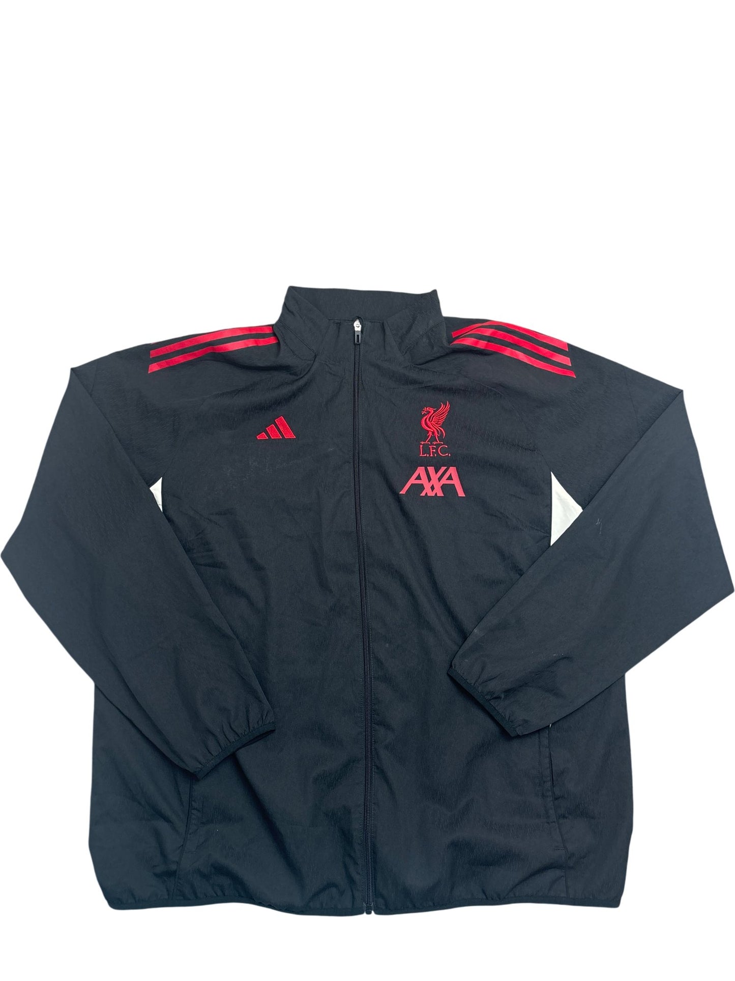 Vintage Black Adidas Sport Jacket Liverpool FC (XXL)