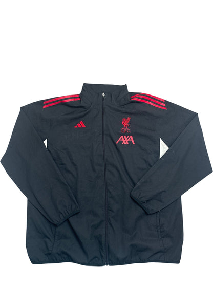 Vintage Black Adidas Sport Jacket Liverpool FC (XXL)