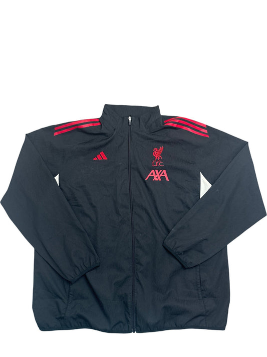 Vintage Black Adidas Sport Jacket Liverpool FC (XXL)