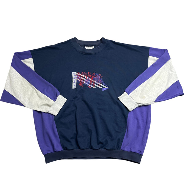 Vintage Blue Adidas Sweatshirt XL 90s (XL)