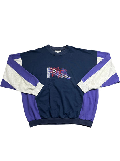 Vintage Blue Adidas Sweatshirt XL 90s (XL)