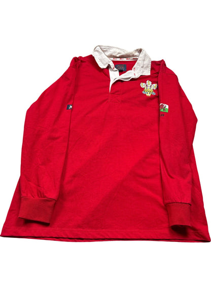 Vintage Red Rugby Shirt Wales (M)
