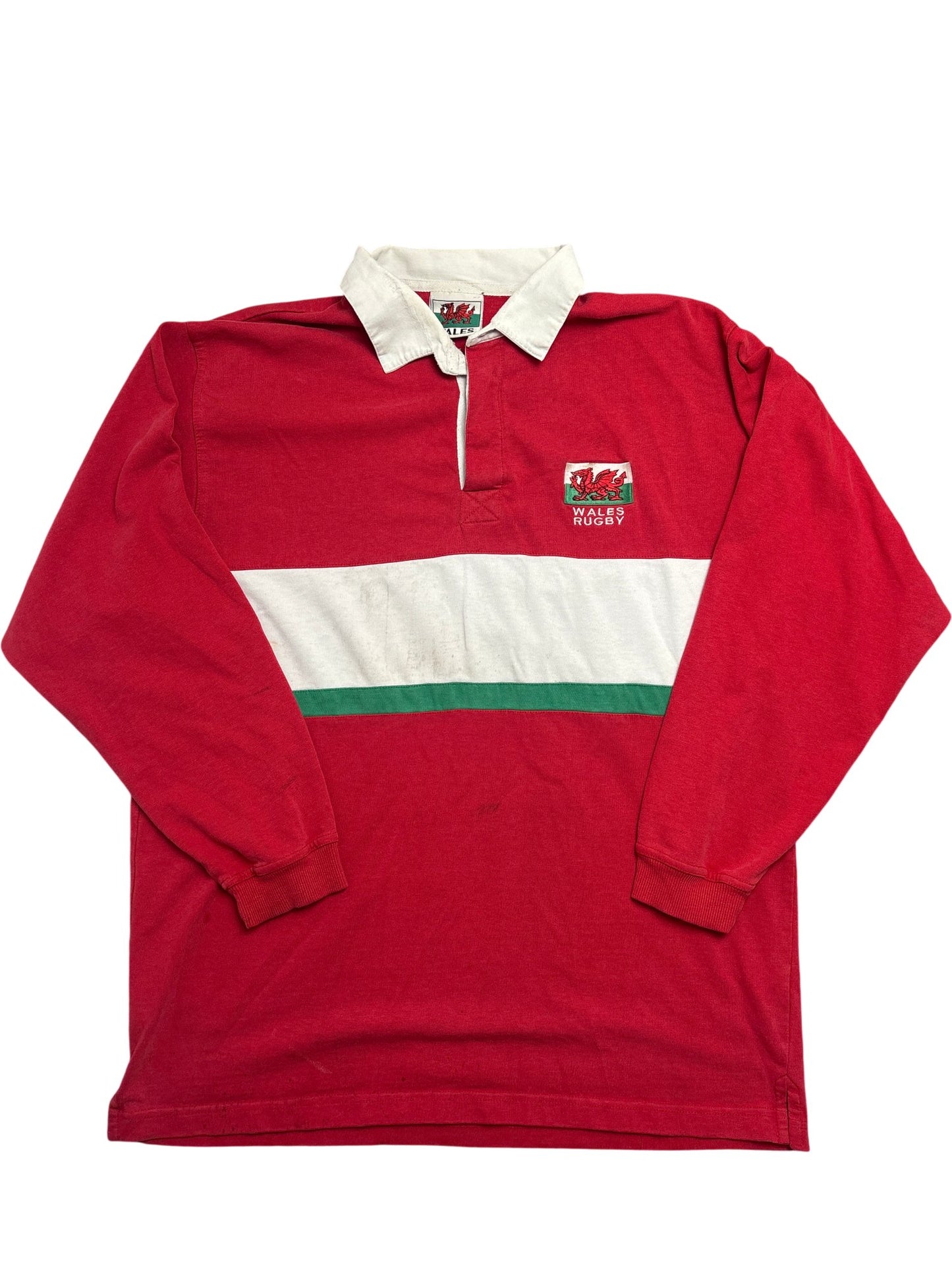 Vintage Red Wales Rugby Shirt (L)