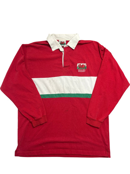 Vintage Red Wales Rugby Shirt (L)
