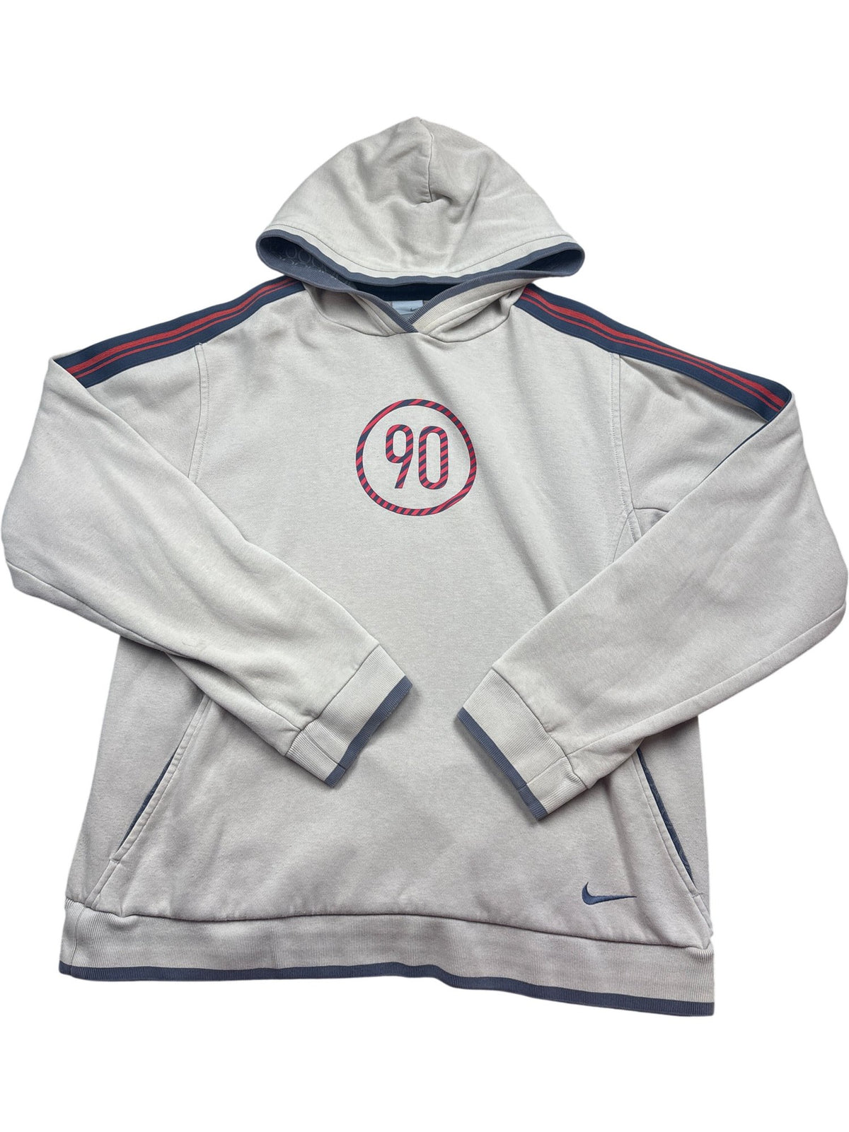 Vintage Grey Nike Hoodie 90s (L)