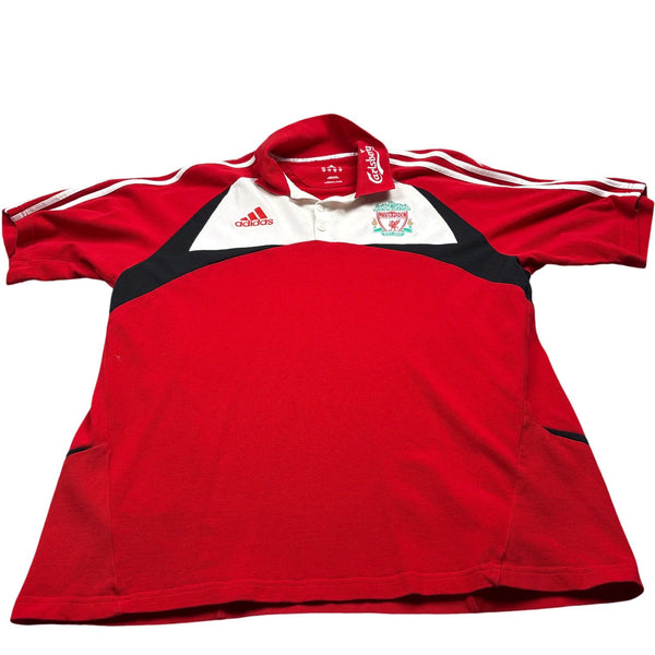 Vintage Red Adidas Liverpool FC Jersey 2000s (L)