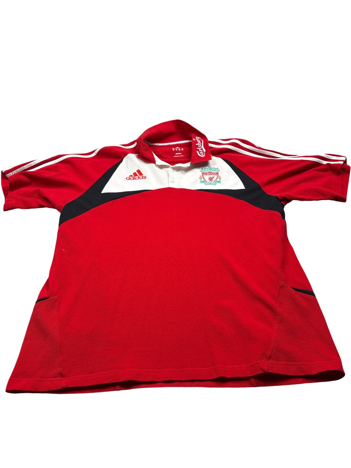 Vintage Red Adidas Liverpool FC Jersey 2000s (L)