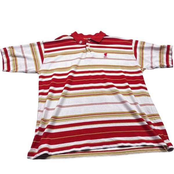 Vintage Red Striped Polo Shirt (XL)
