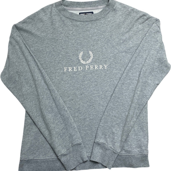Vintage Grey Fred Perry Crewneck Sweatshirt (M)