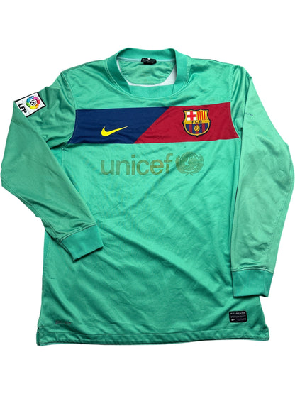 Vintage Green Nike Barcelona Soccer Jersey 2010/2011 (M)